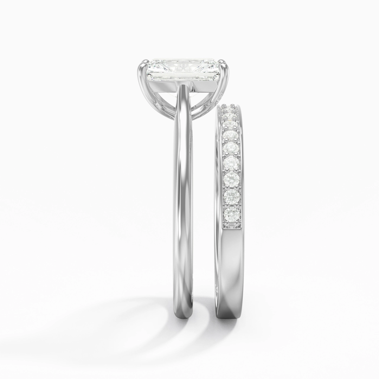 Cathedral Bridal Set 2.00ct Moissanite