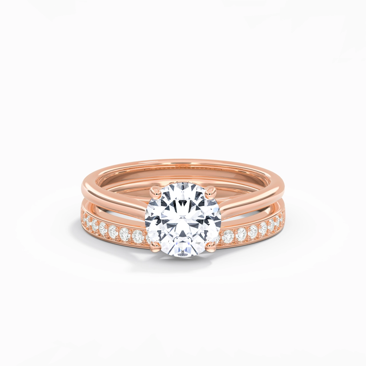 Cathedral Bridal Set 1.50ct Moissanite