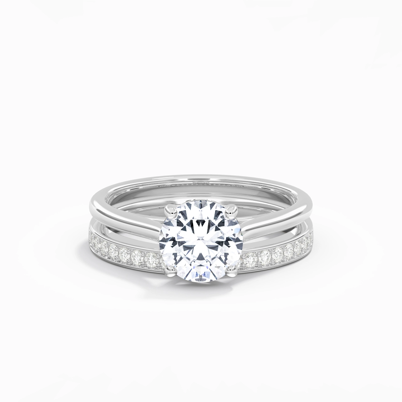 Cathedral Bridal Set 1.50ct Moissanite