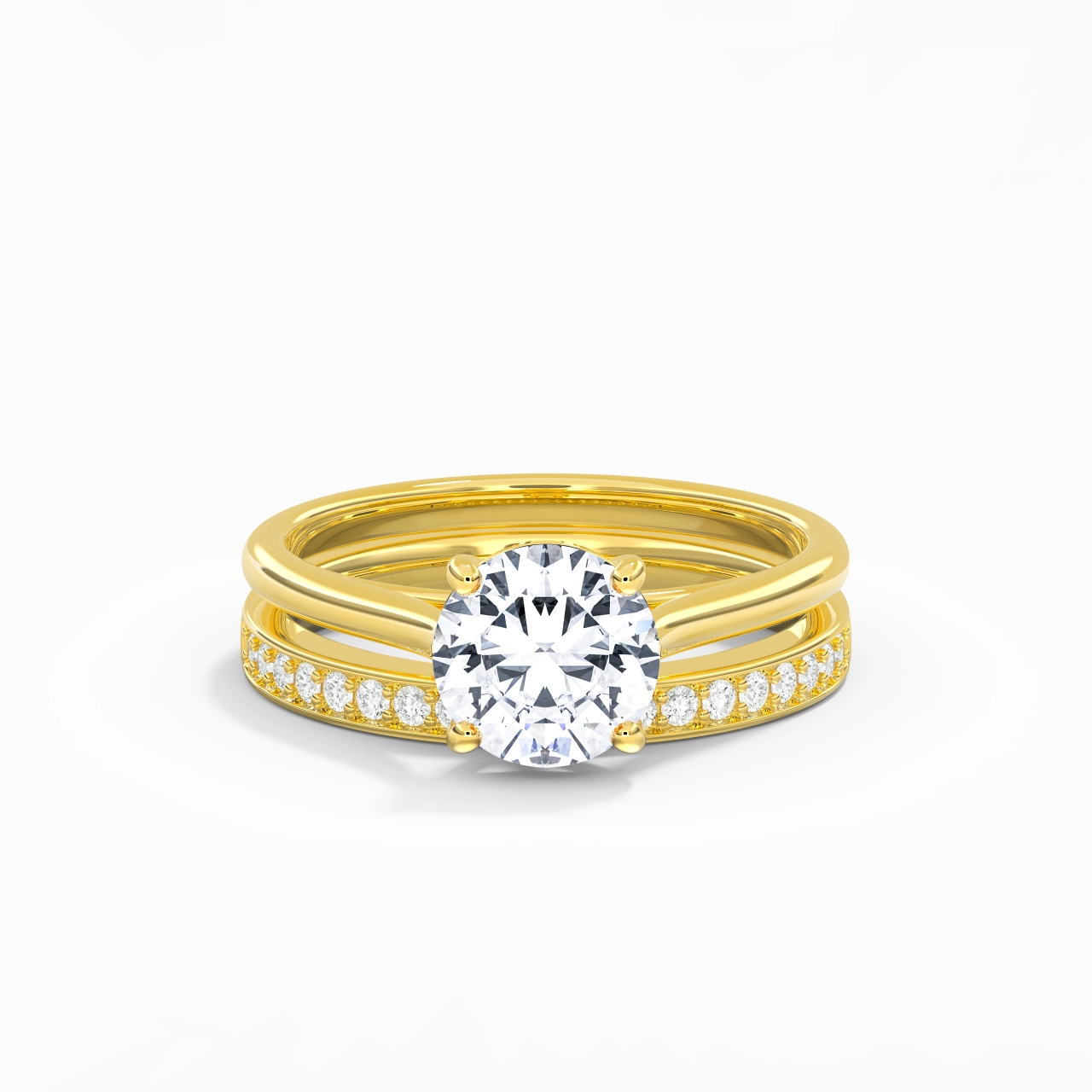 Cathedral Bridal Set 1.50ct Moissanite