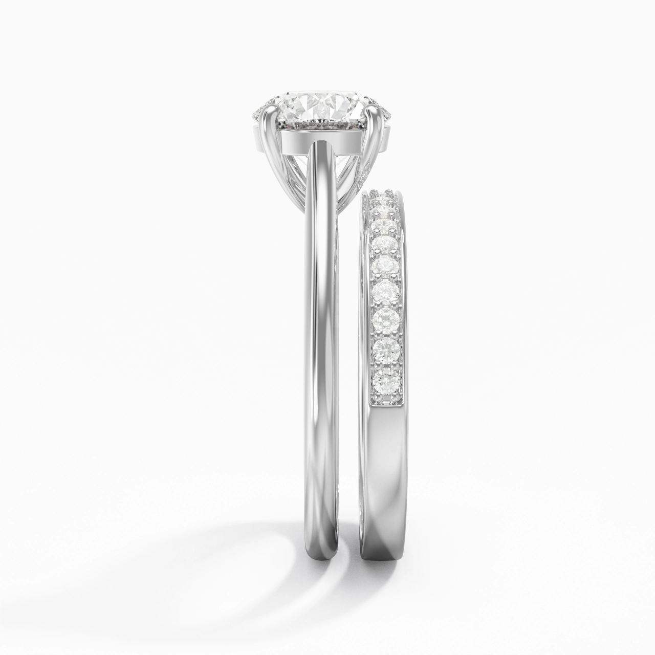 Cathedral Bridal Set 1.50ct Moissanite