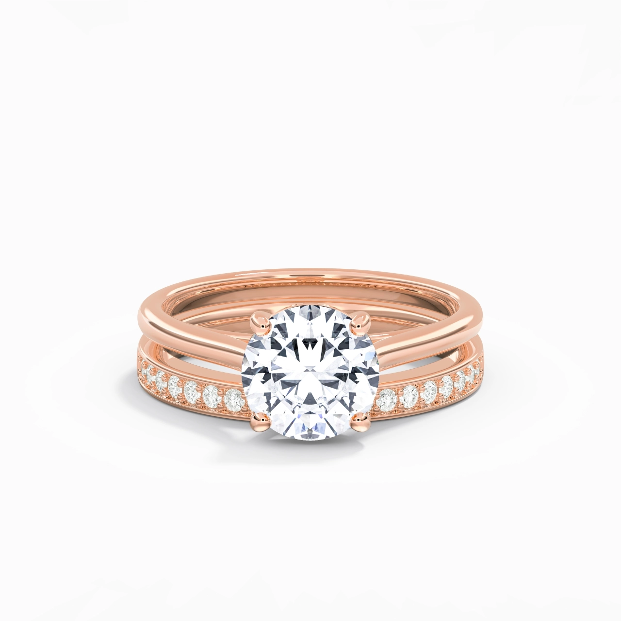 Cathedral Bridal Set 2.00ct Moissanite
