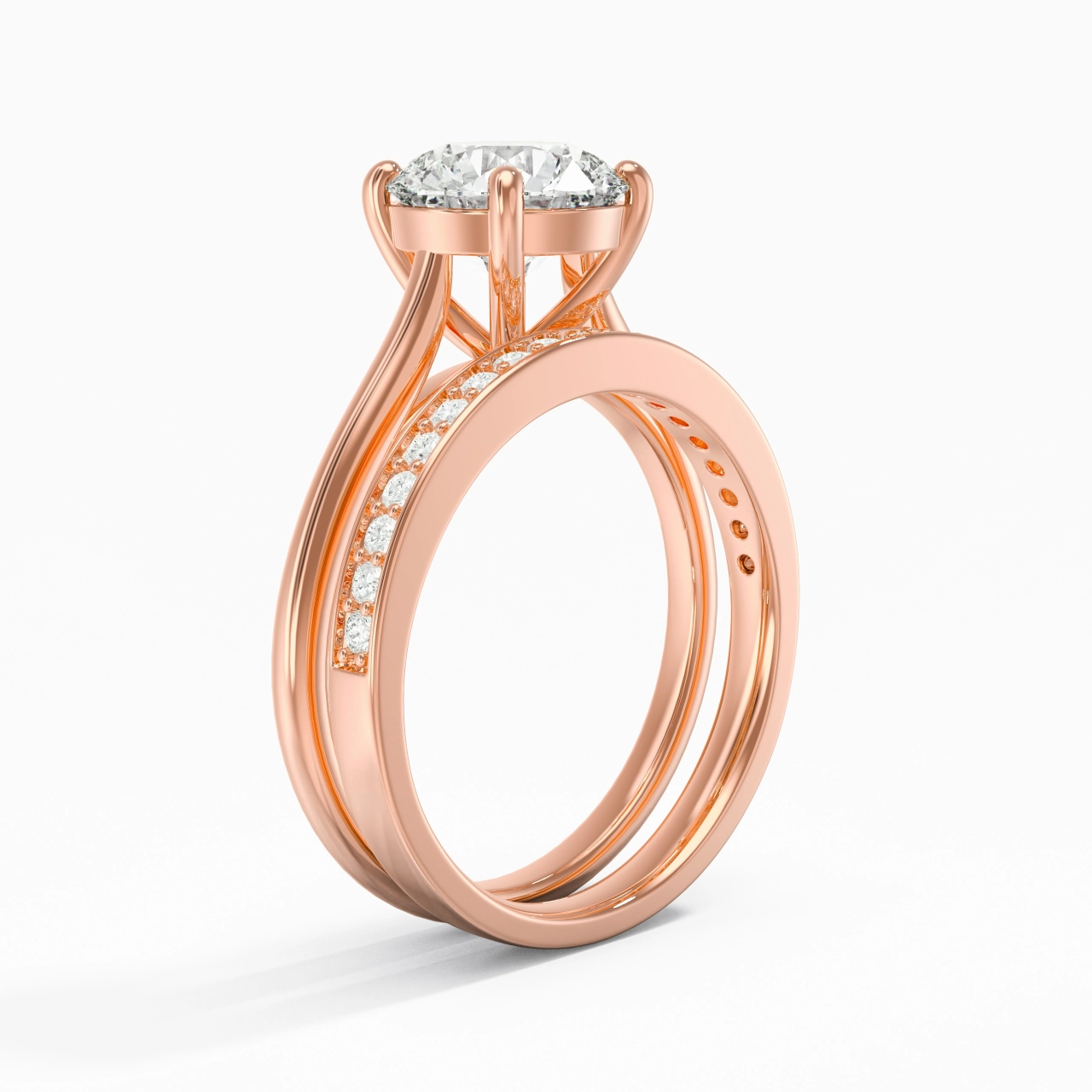 Cathedral Bridal Set 2.00ct Moissanite