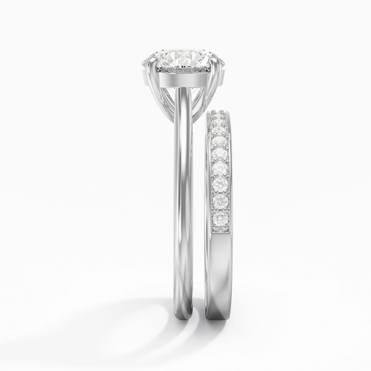 Cathedral Bridal Set 2.00ct Moissanite