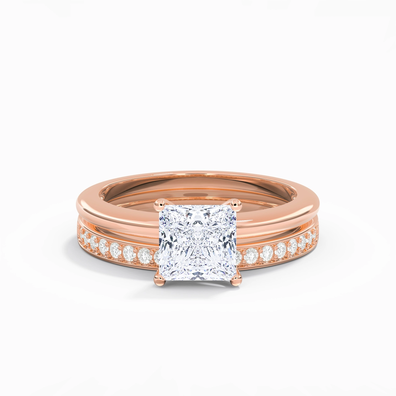 Plated Classic Wedding Ring Set