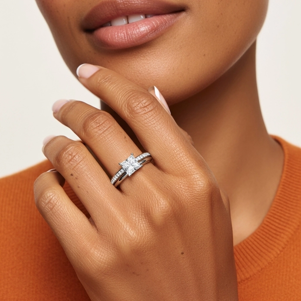 Plated Classic Wedding Ring Set