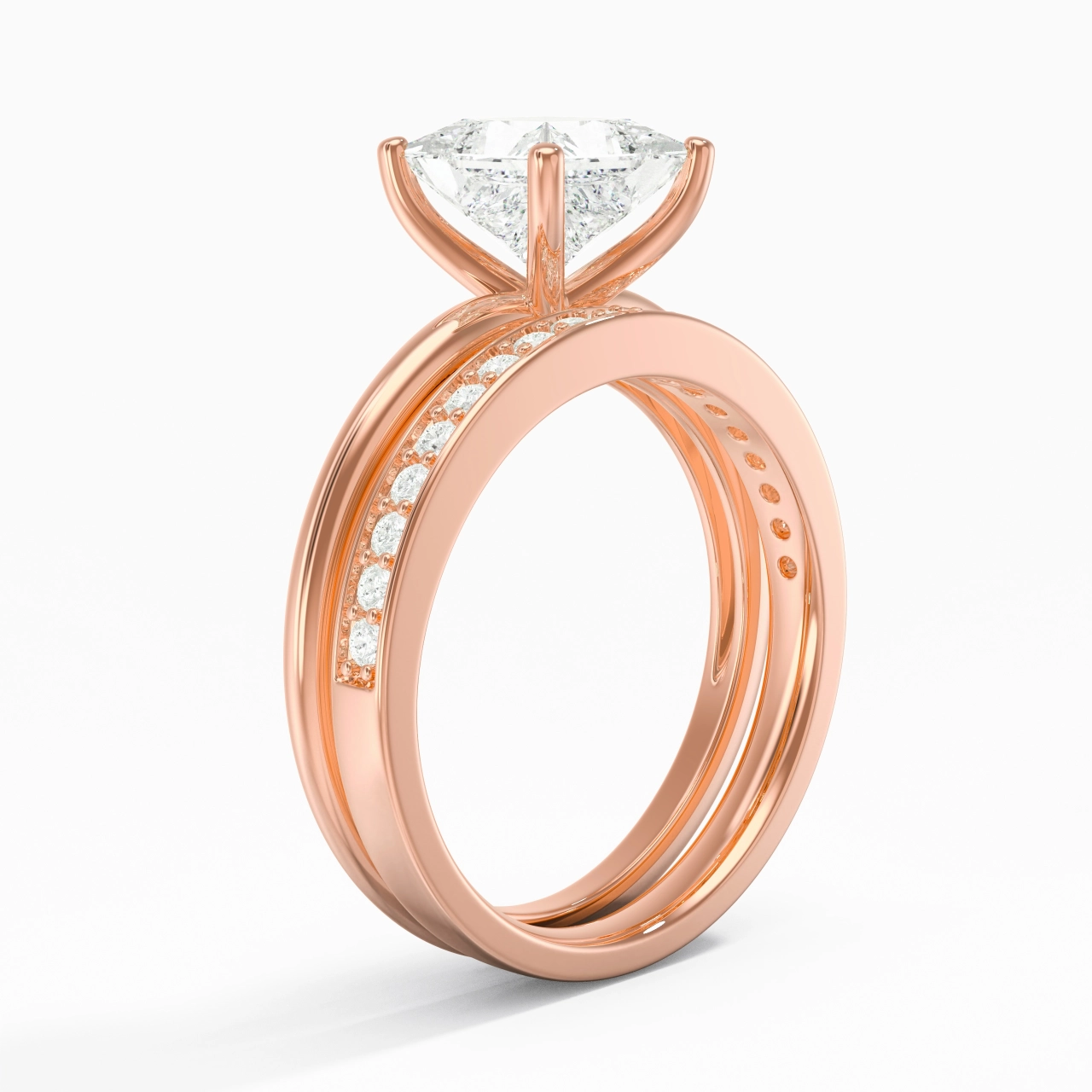 Plated Classic Wedding Ring Set