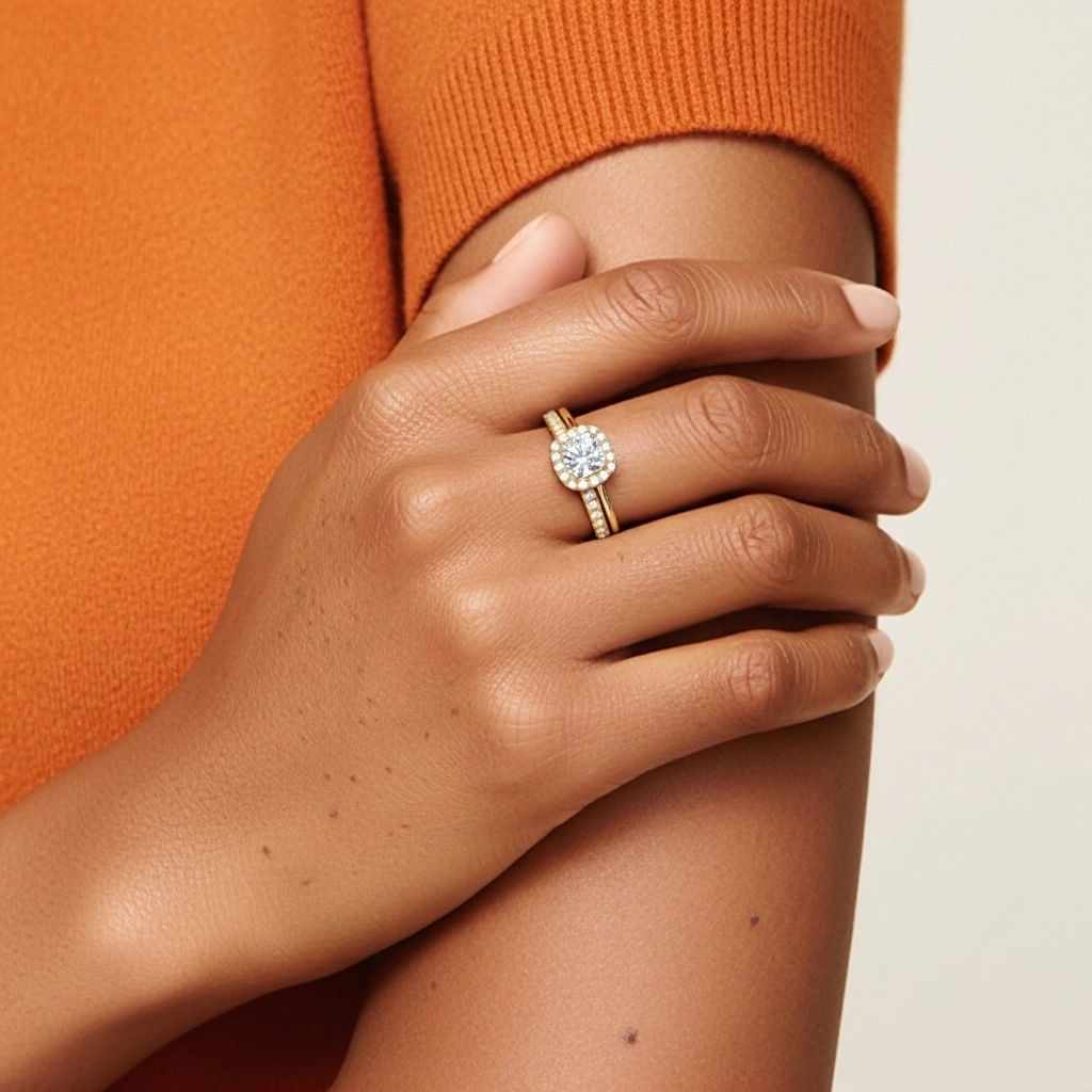 Antique Cushion 1.00ct Moissanite Bridal Set