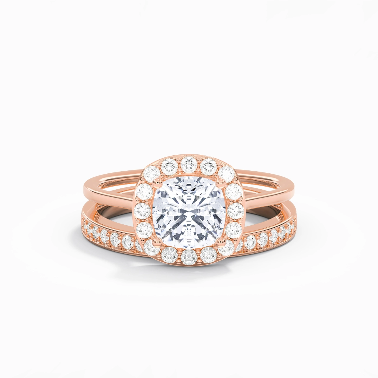 Antique Cushion 2.00ct Moissanite Bridal Set