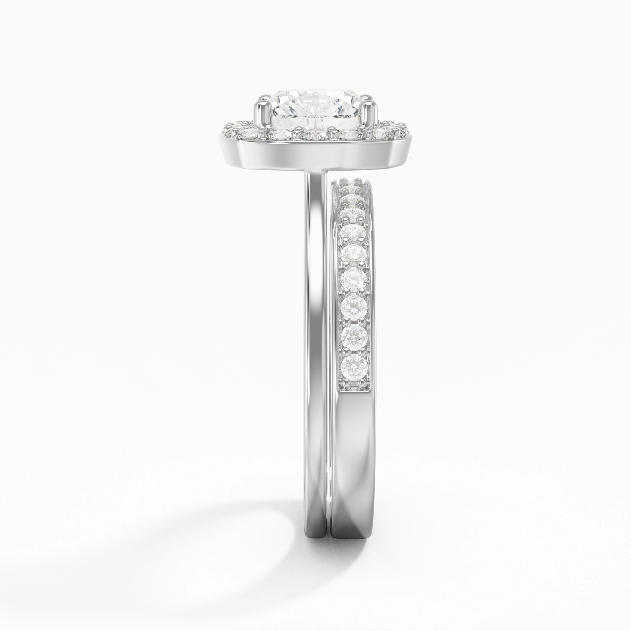 Antique Cushion 2.00ct Moissanite Bridal Set