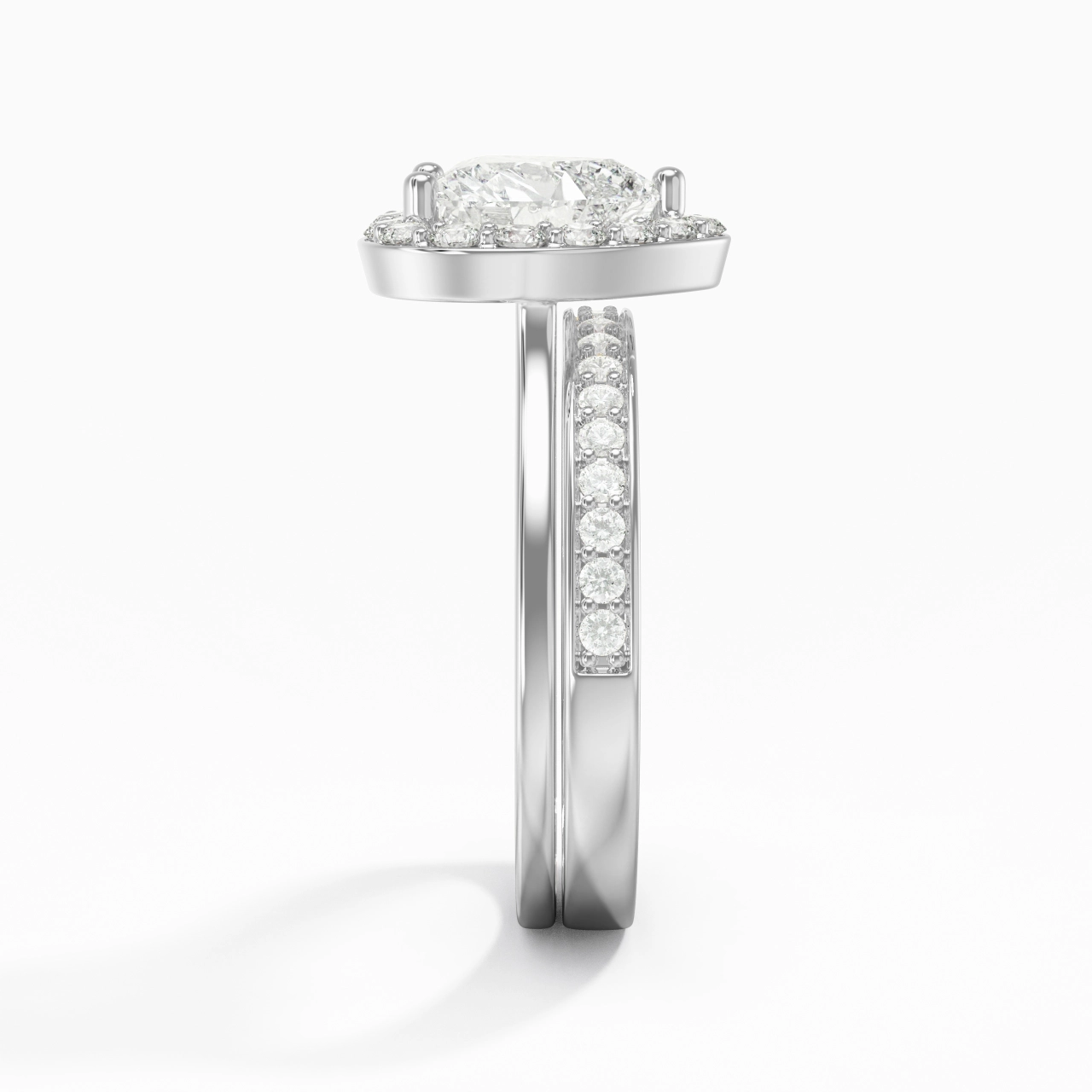 Antique Heart 2.00ct Moissanite Bridal Set