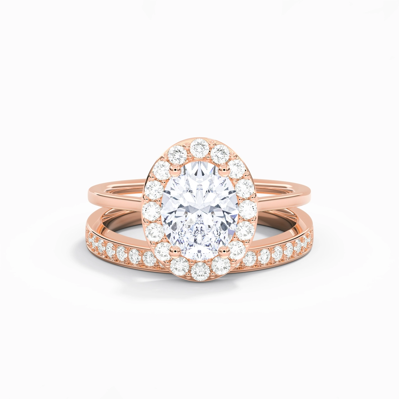 Antique Oval 2.00ct Moissanite Bridal Set