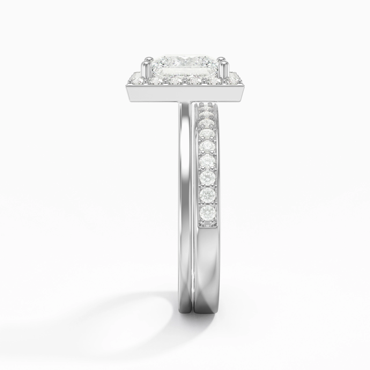 Antique Princess 2.00ct Moissanite Bridal Set