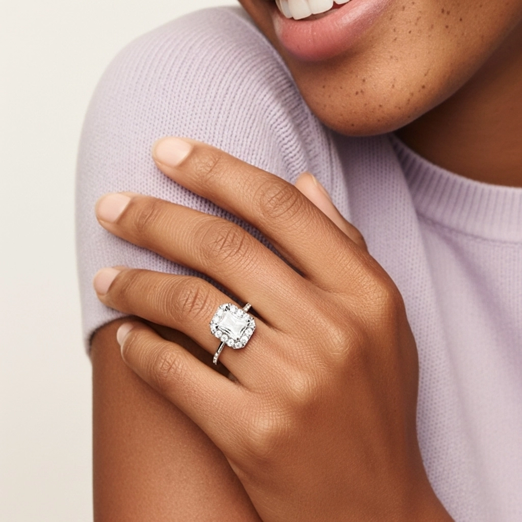 Antique Radiant 1.00ct Moissanite Bridal Set