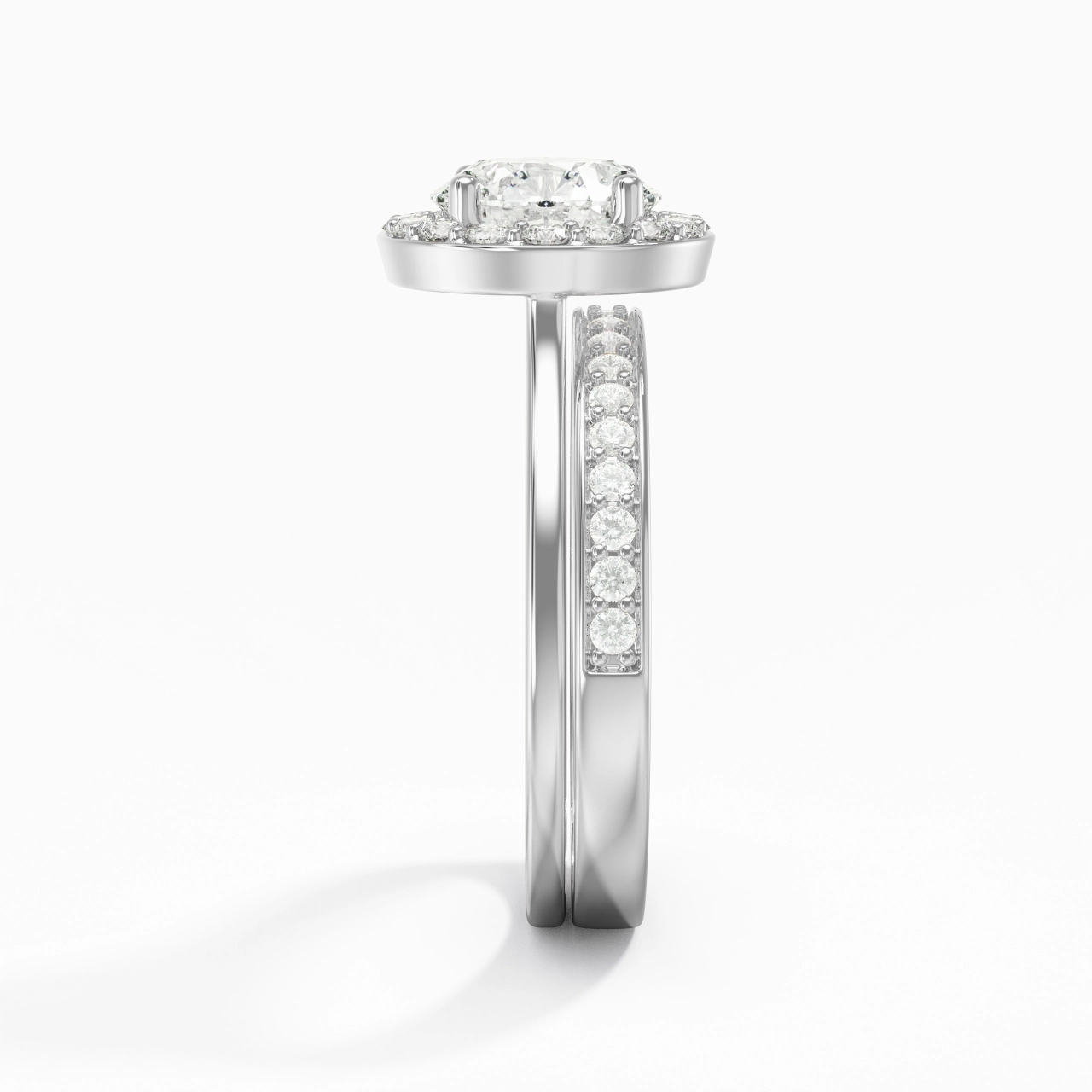 Antique Round 1.50ct Moissanite Bridal Set