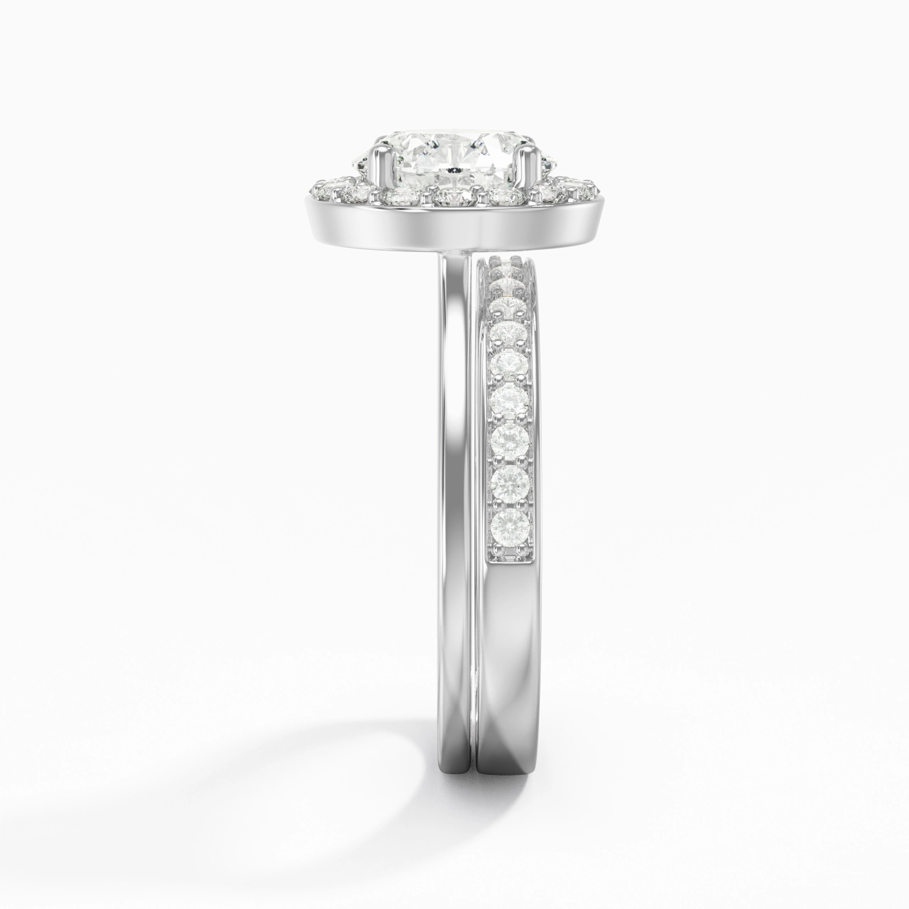 Antique Round 2.00ct Moissanite Bridal Set
