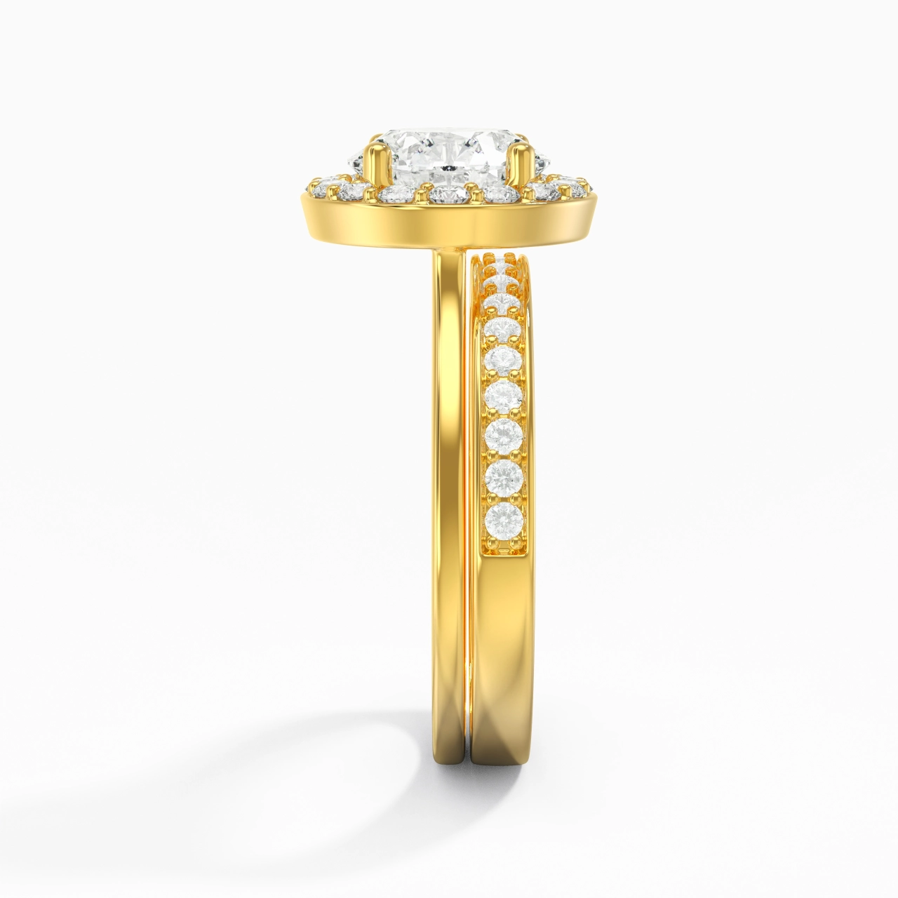 Antique Round 2.00ct Moissanite Bridal Set