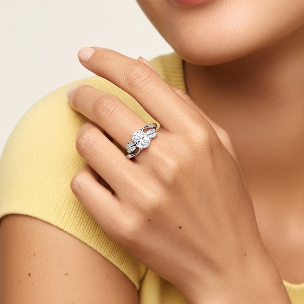 Or blanc Plaqué Nature Feuille Ensemble nuptial