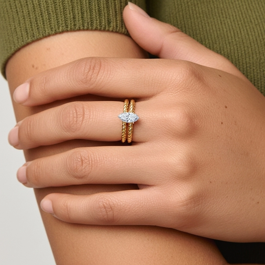 Clásico Cuerda Anillo