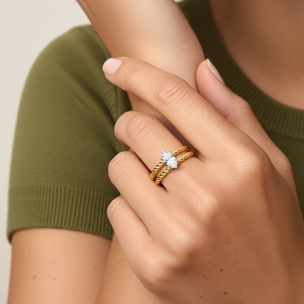 Clásico Cuerda Anillo