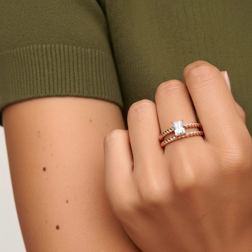 Clásico Cuerda Anillo