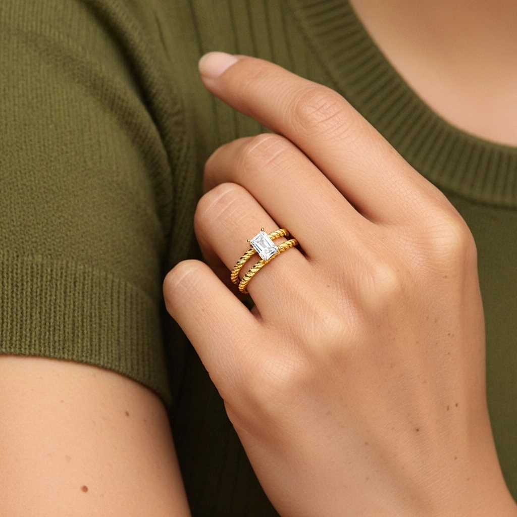 Clásico Cuerda Anillo