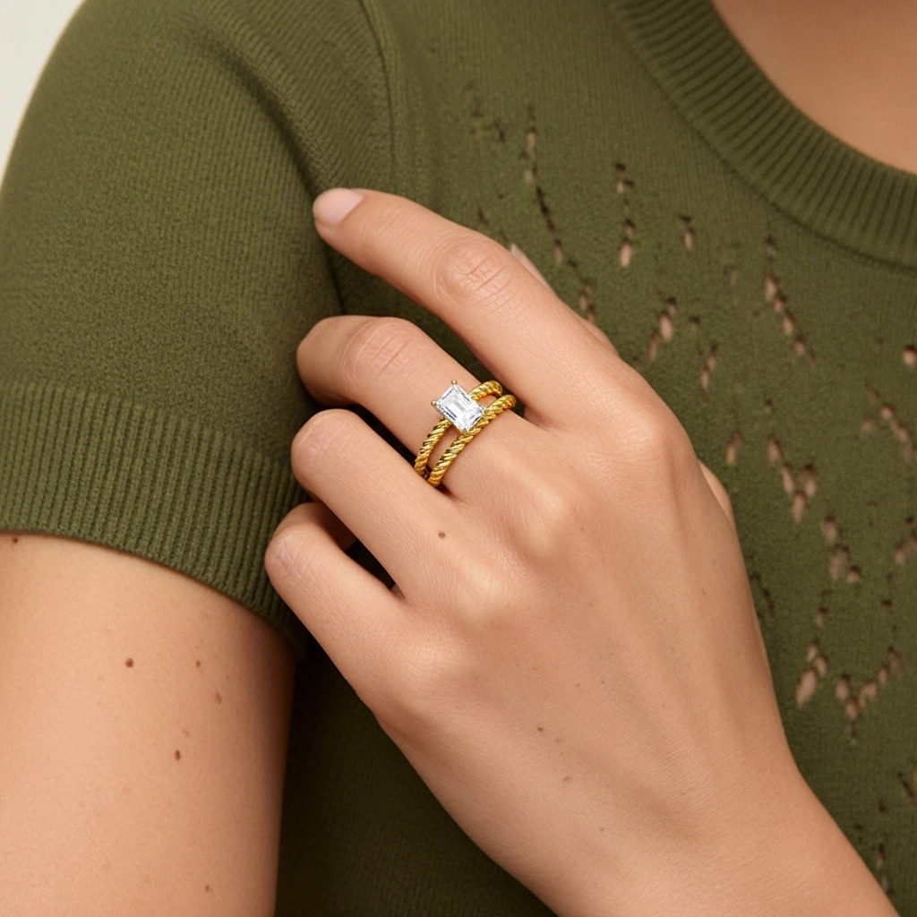 Clásico Cuerda Anillo