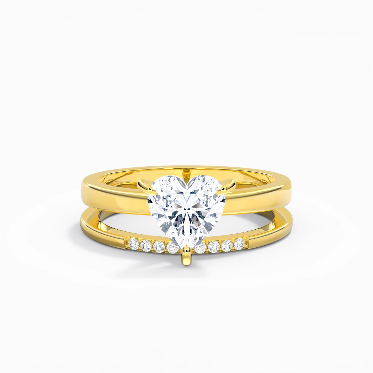 1.50ct Moissanite Wedding Ring Set 925 Sterling Silver