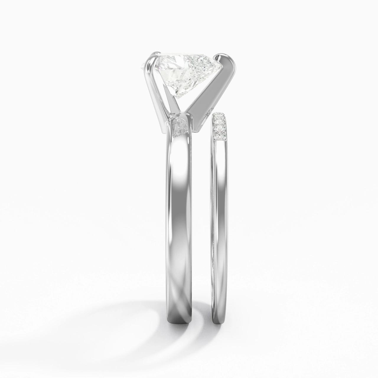 1.50ct Moissanite Wedding Ring Set 925 Sterling Silver
