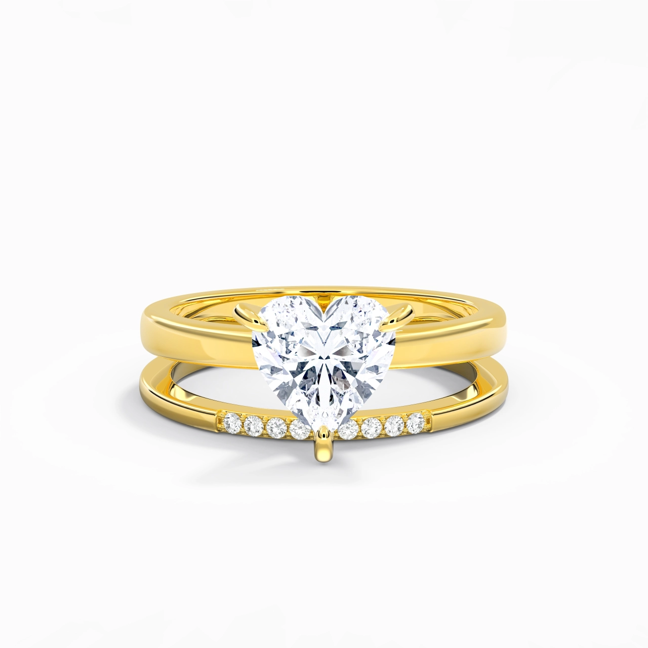 2.00ct Moissanite Wedding Ring Set 925 Sterling Silver