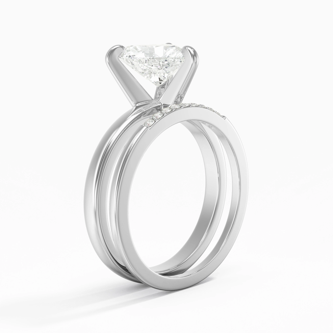 2.00ct Moissanite Wedding Ring Set 925 Sterling Silver