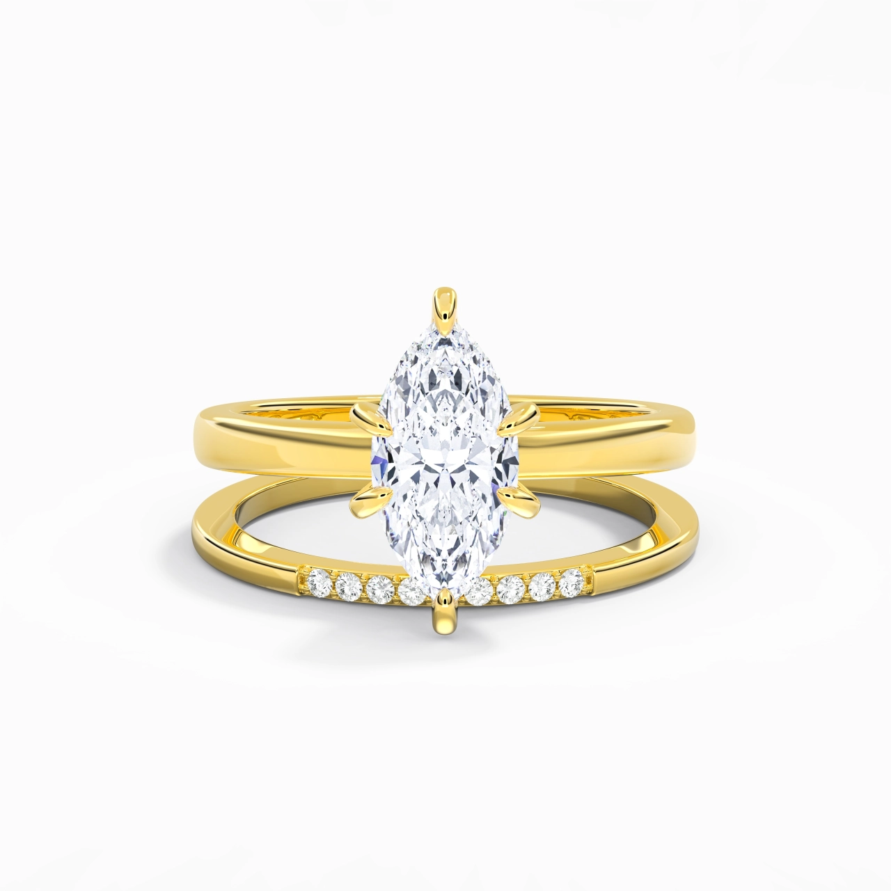2.00ct Moissanite Wedding Ring Set 925 Sterling Silver