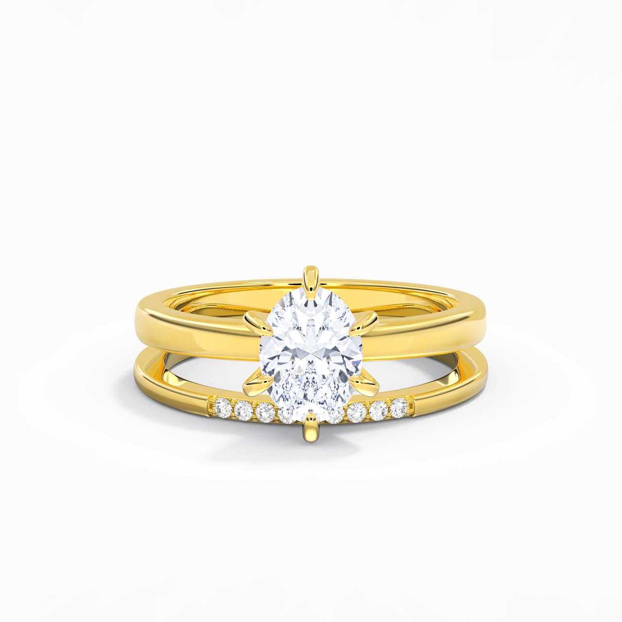 1.50ct Moissanite Wedding Ring Set 925 Sterling Silver