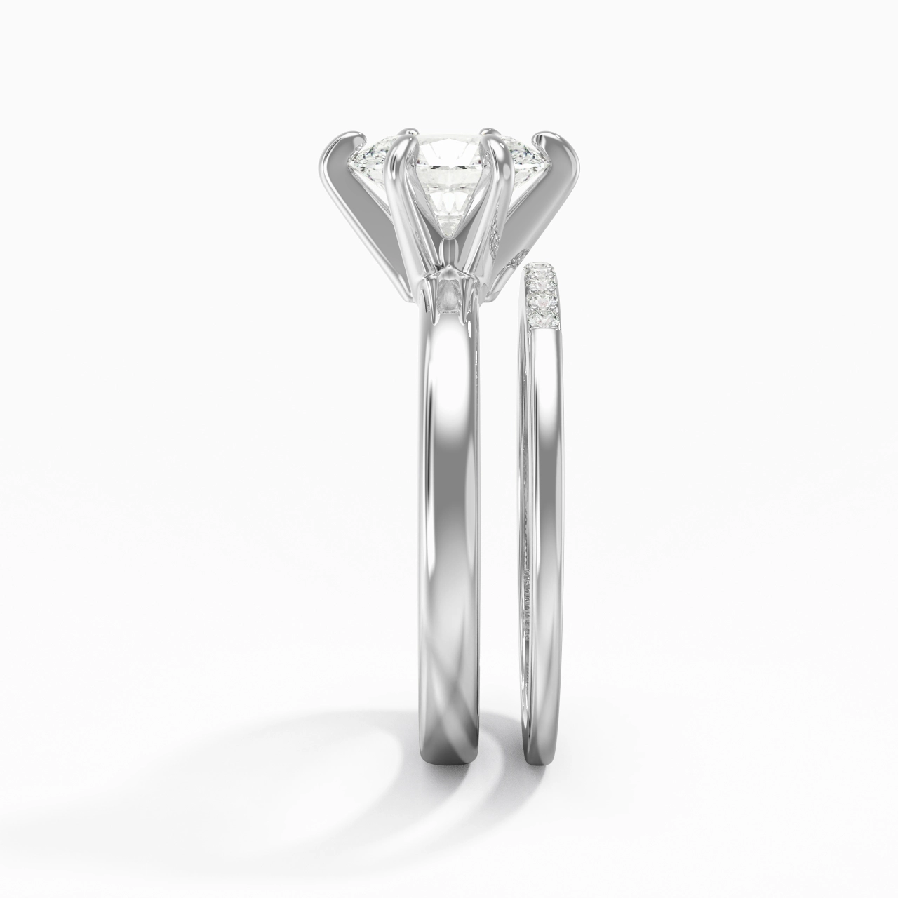 1.50ct Moissanite Wedding Ring Set 925 Sterling Silver