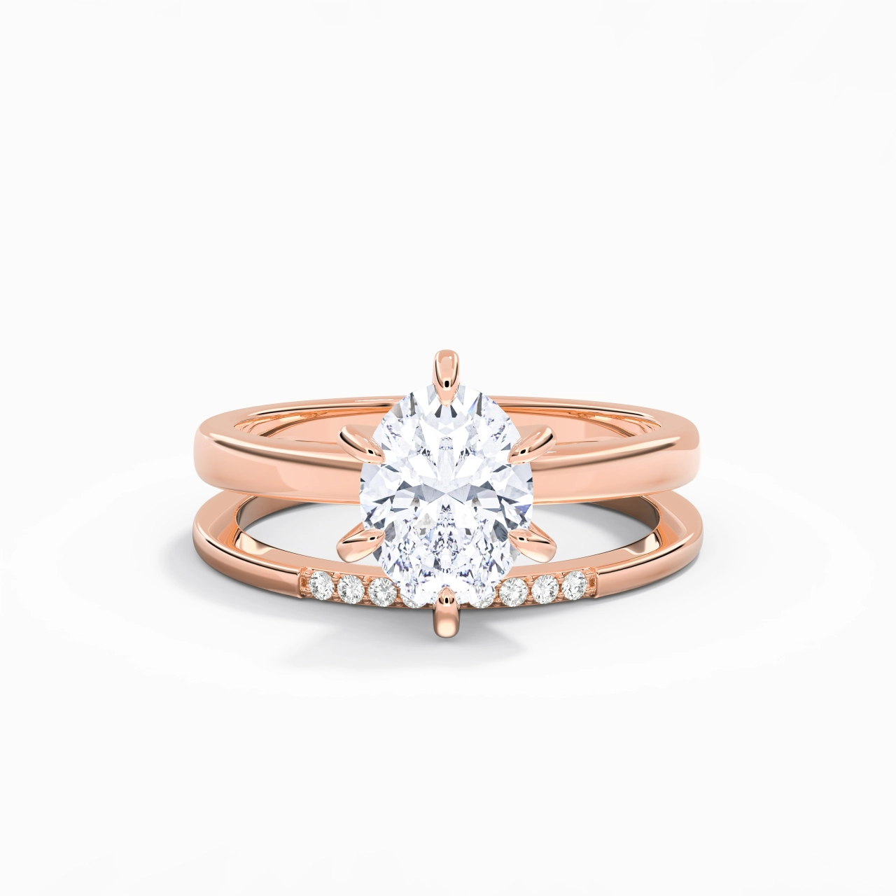2.00ct Moissanite Wedding Ring Set 925 Sterling Silver