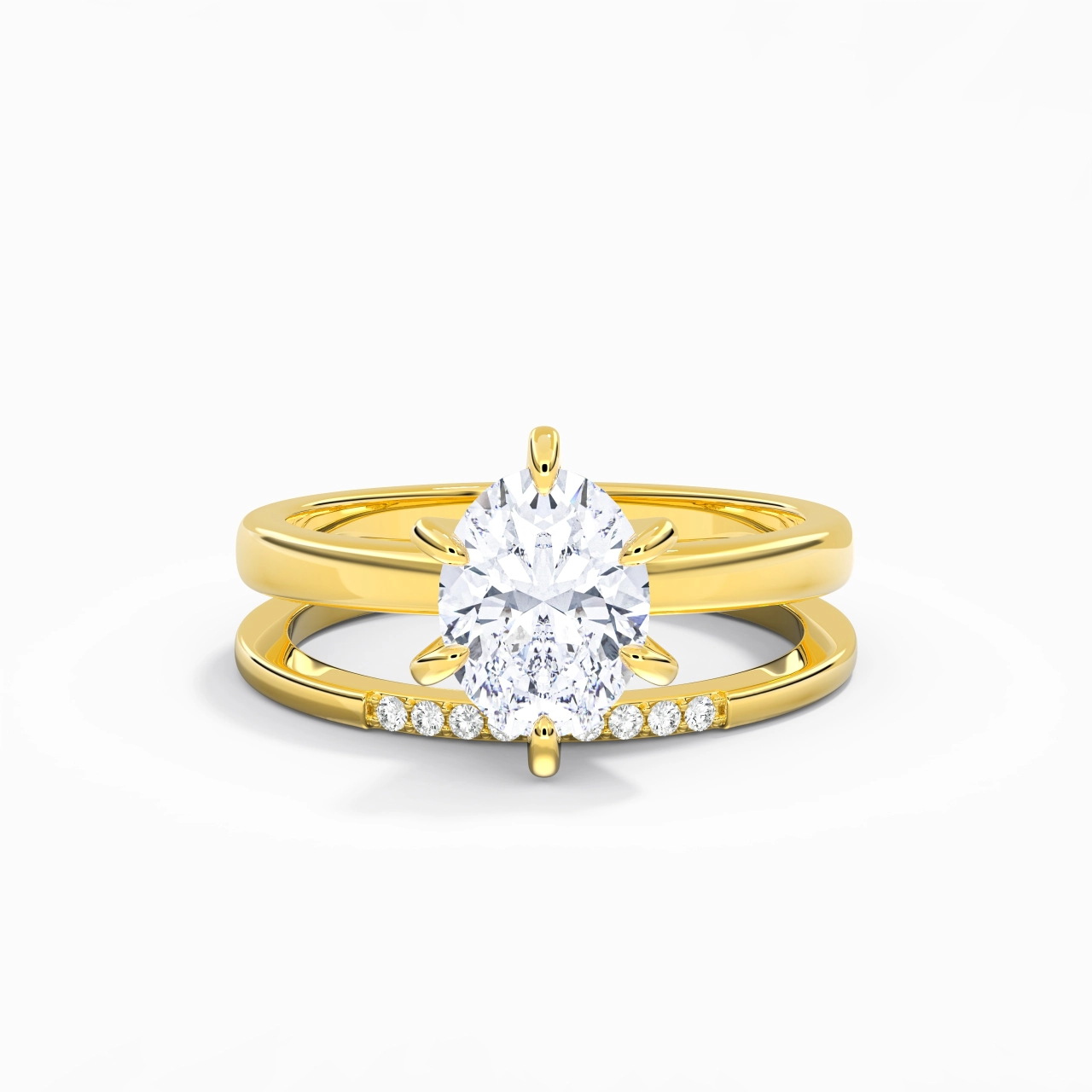 2.00ct Moissanite Wedding Ring Set 925 Sterling Silver