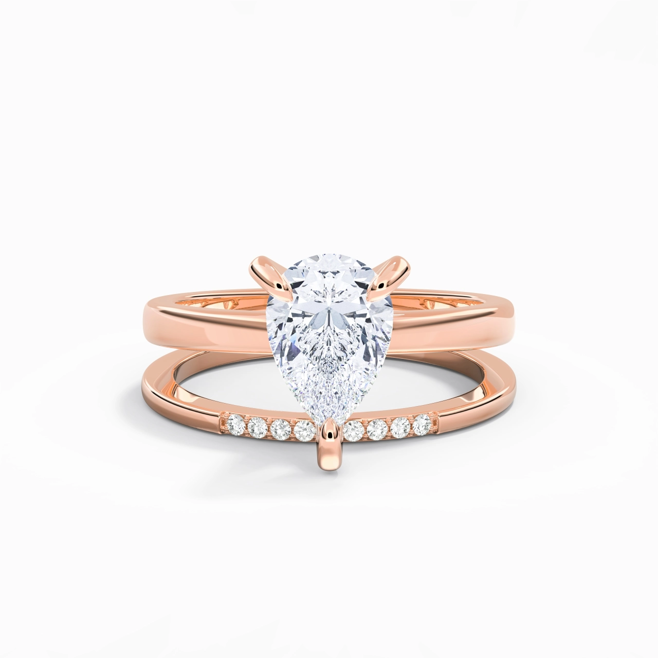 2.00ct Moissanite Wedding Ring Set 925 Sterling Silver