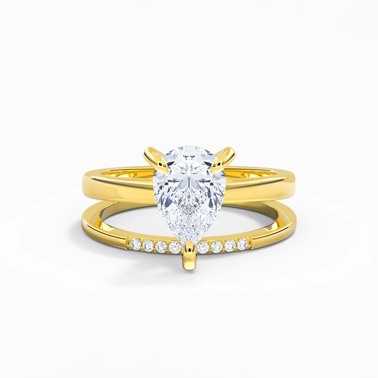 2.00ct Moissanite Wedding Ring Set 925 Sterling Silver