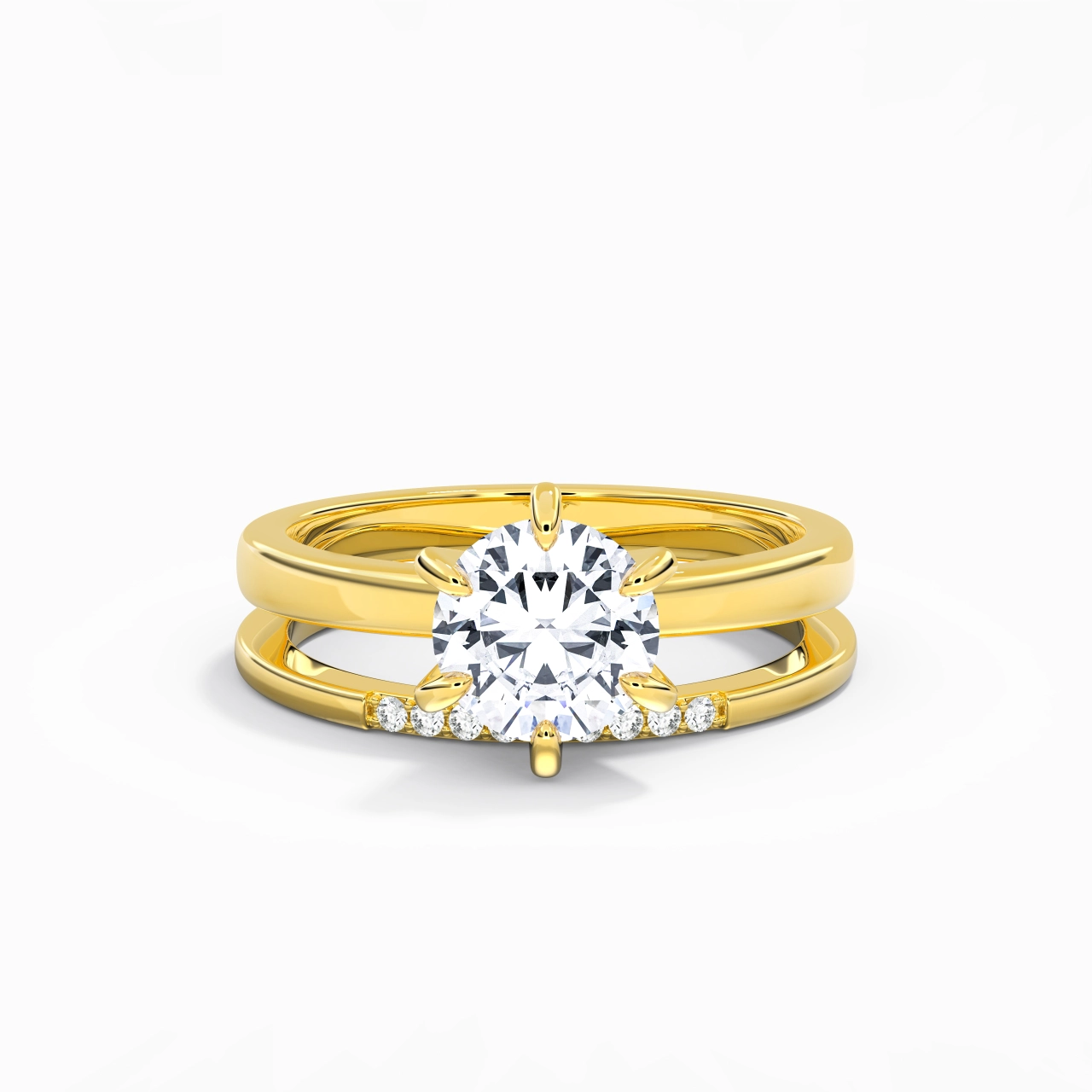 1.50ct Moissanite Wedding Ring Set 925 Sterling Silver