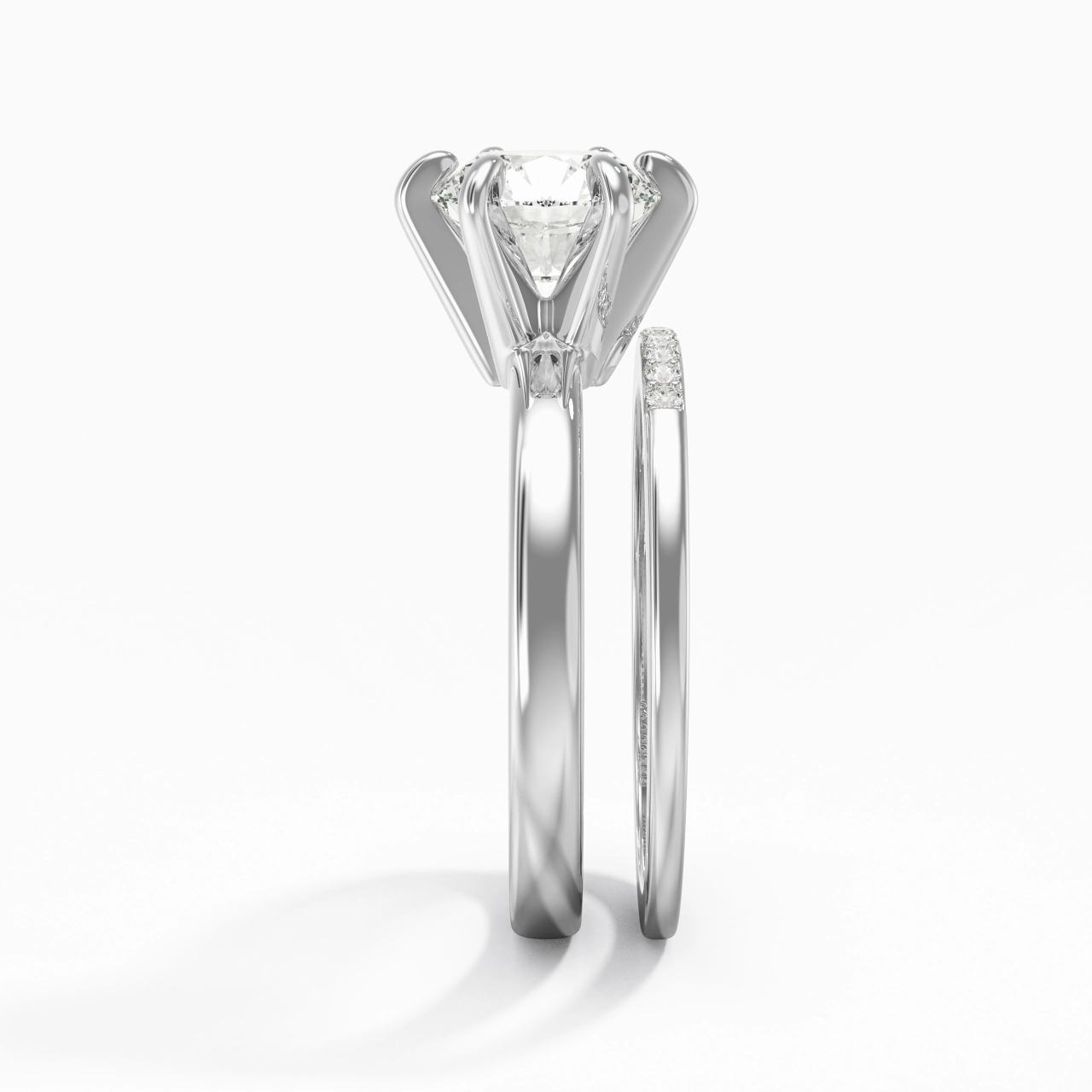 1.50ct Moissanite Wedding Ring Set 925 Sterling Silver