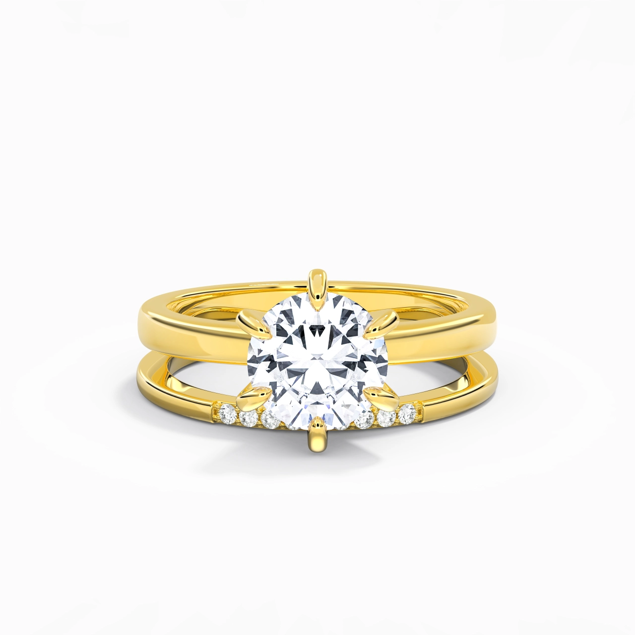 2.00ct Moissanite Wedding Ring Set 925 Sterling Silver