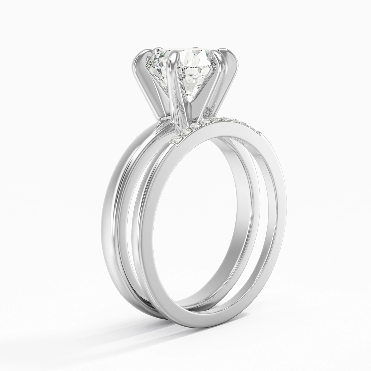 2.00ct Moissanite Wedding Ring Set 925 Sterling Silver