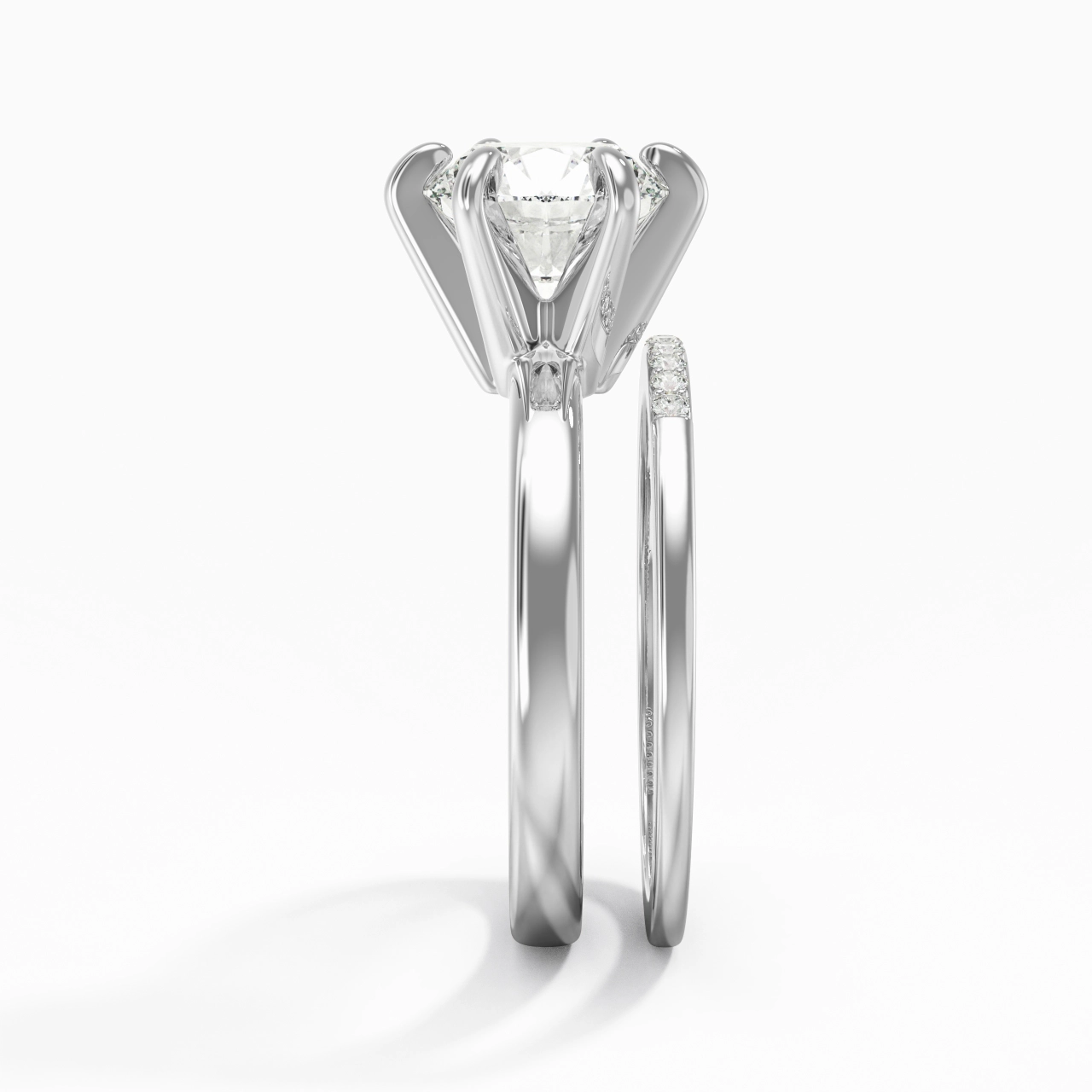 2.00ct Moissanite Wedding Ring Set 925 Sterling Silver