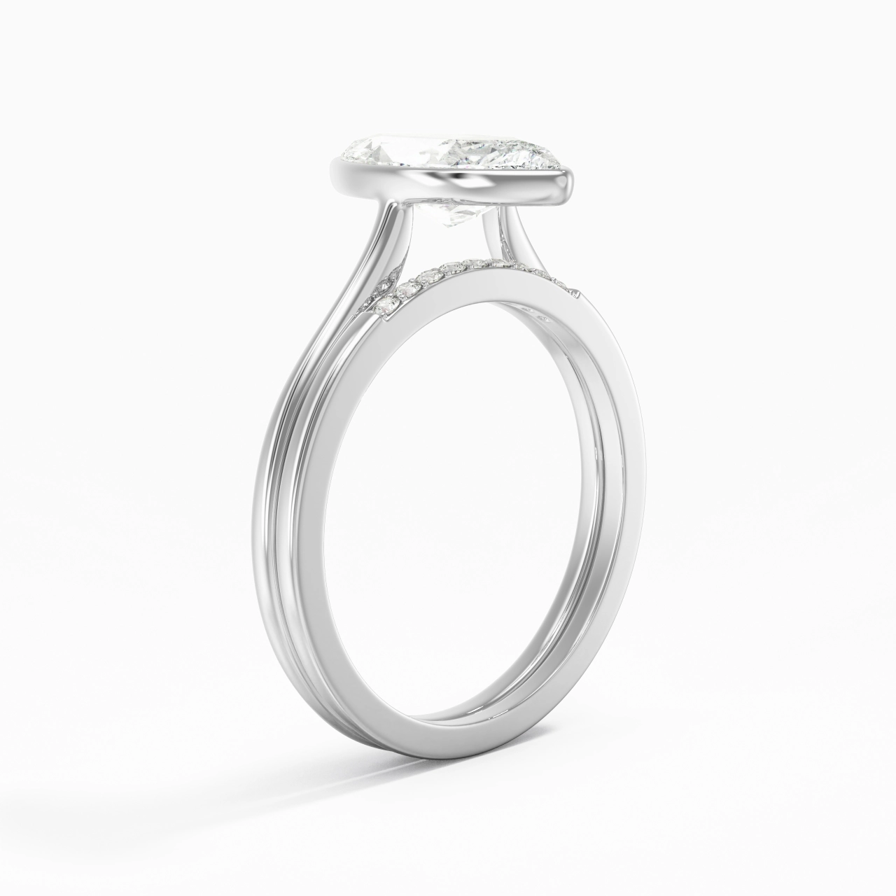 Simple Marquise 2.00ct Moissanite Bridal Set
