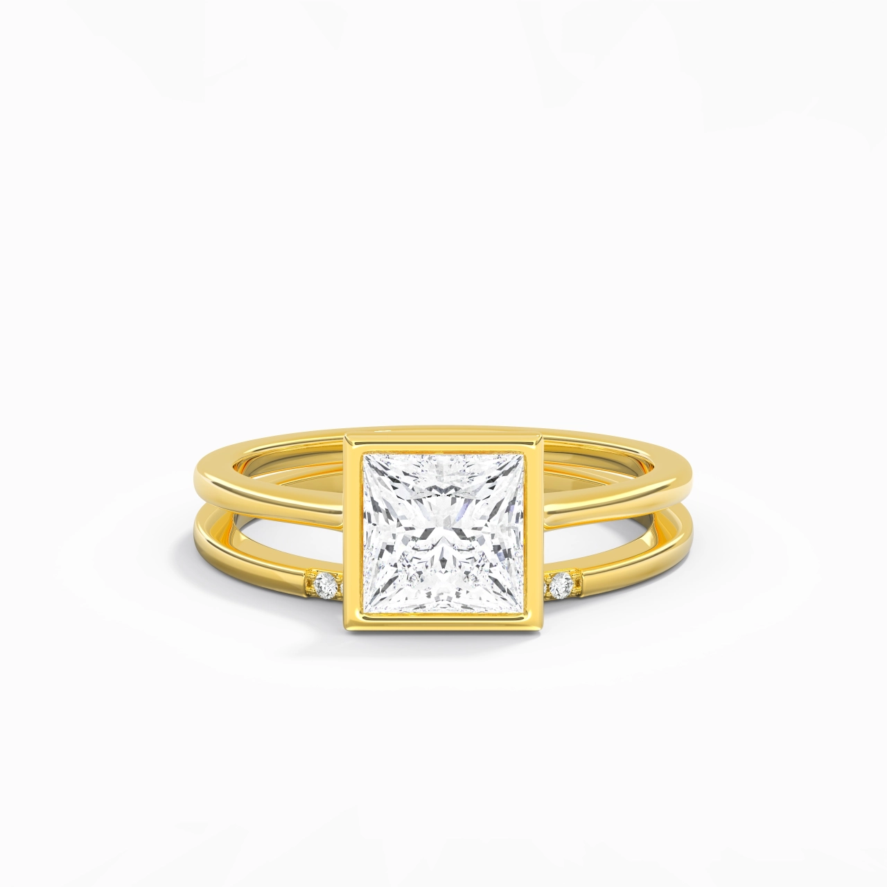 Simple Princess 1.50ct Moissanite Bridal Set