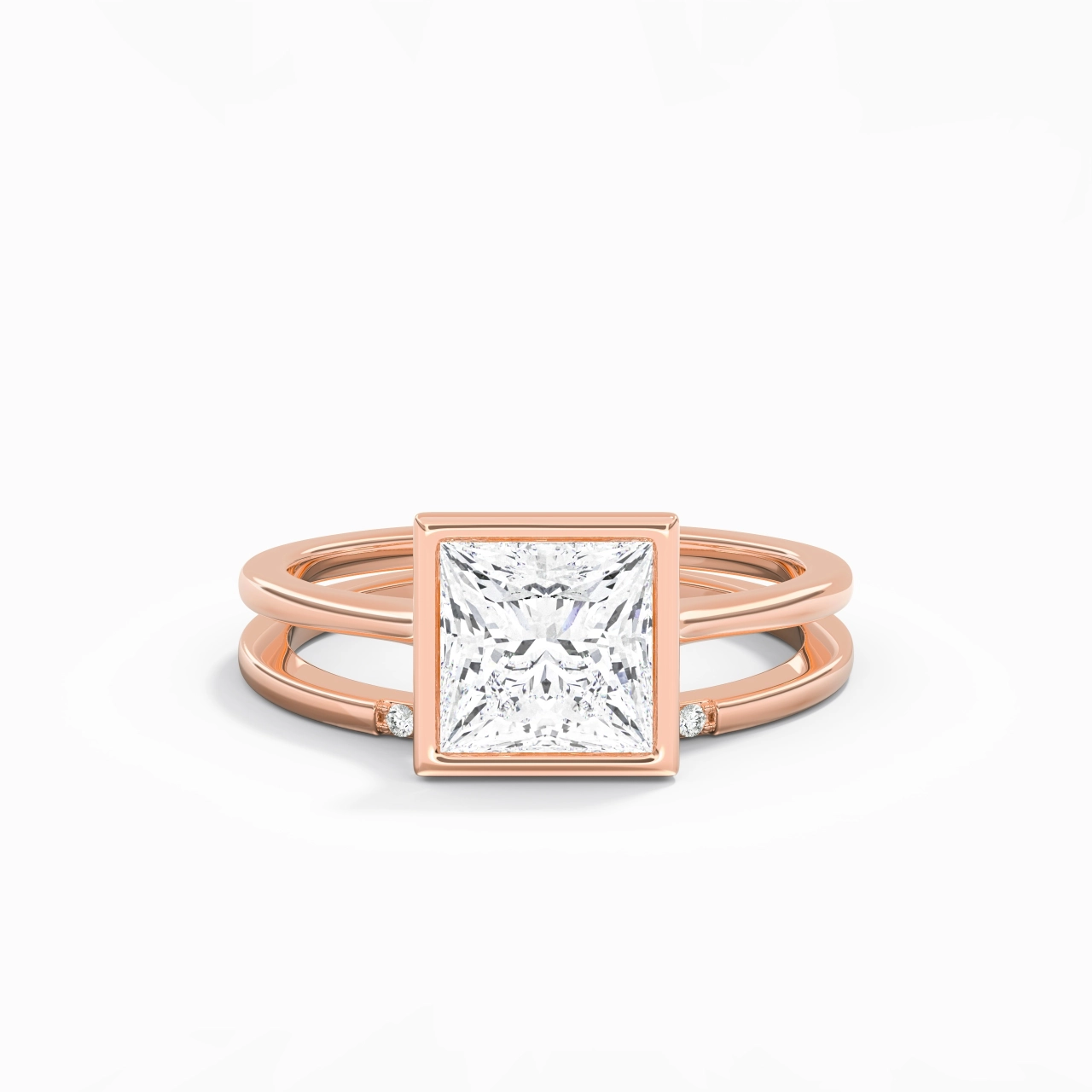 Simple Princess 2.00ct Moissanite Bridal Set