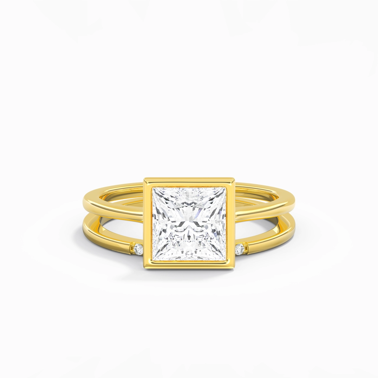 Simple Princess 2.00ct Moissanite Bridal Set