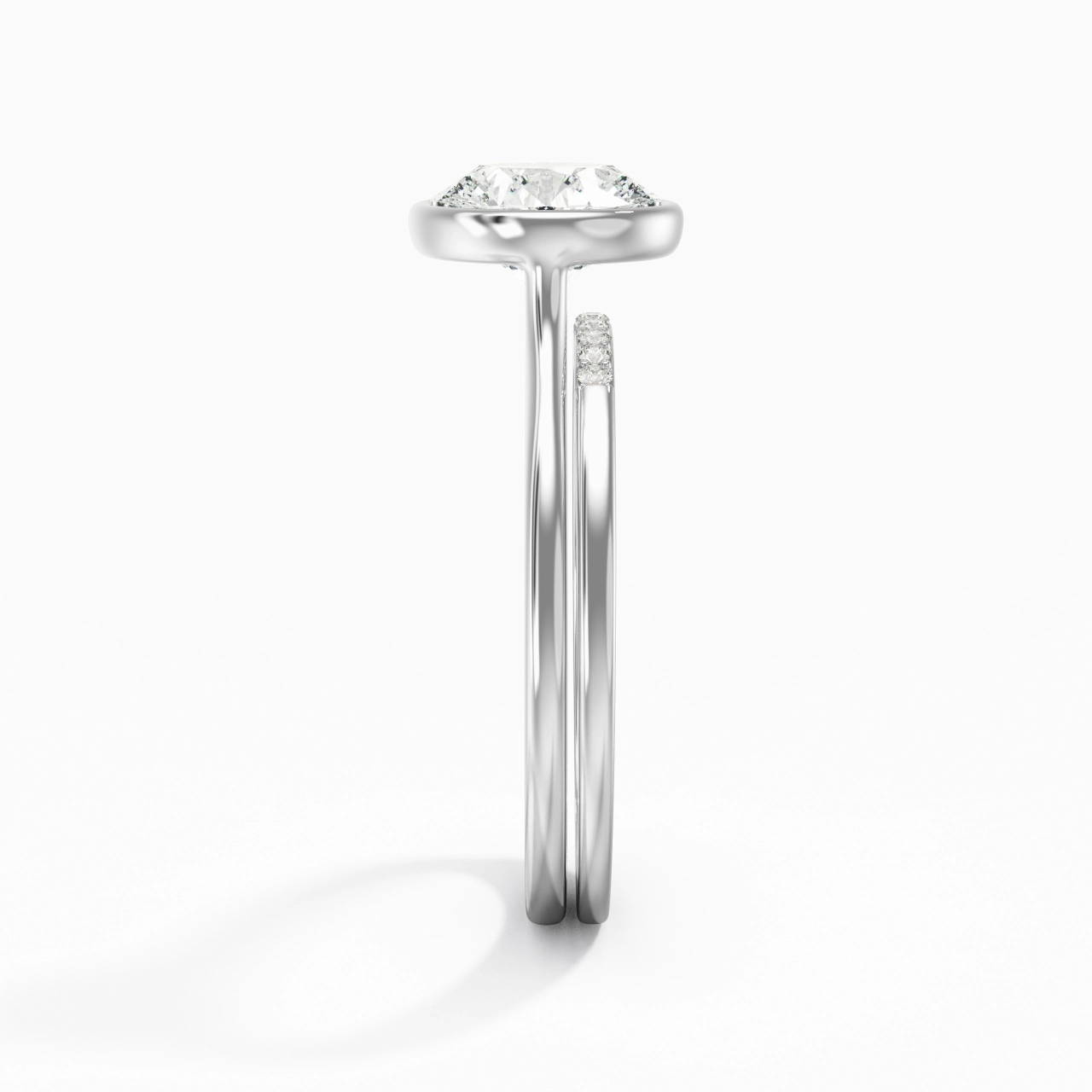 Simple Round 1.50ct Moissanite Bridal Set