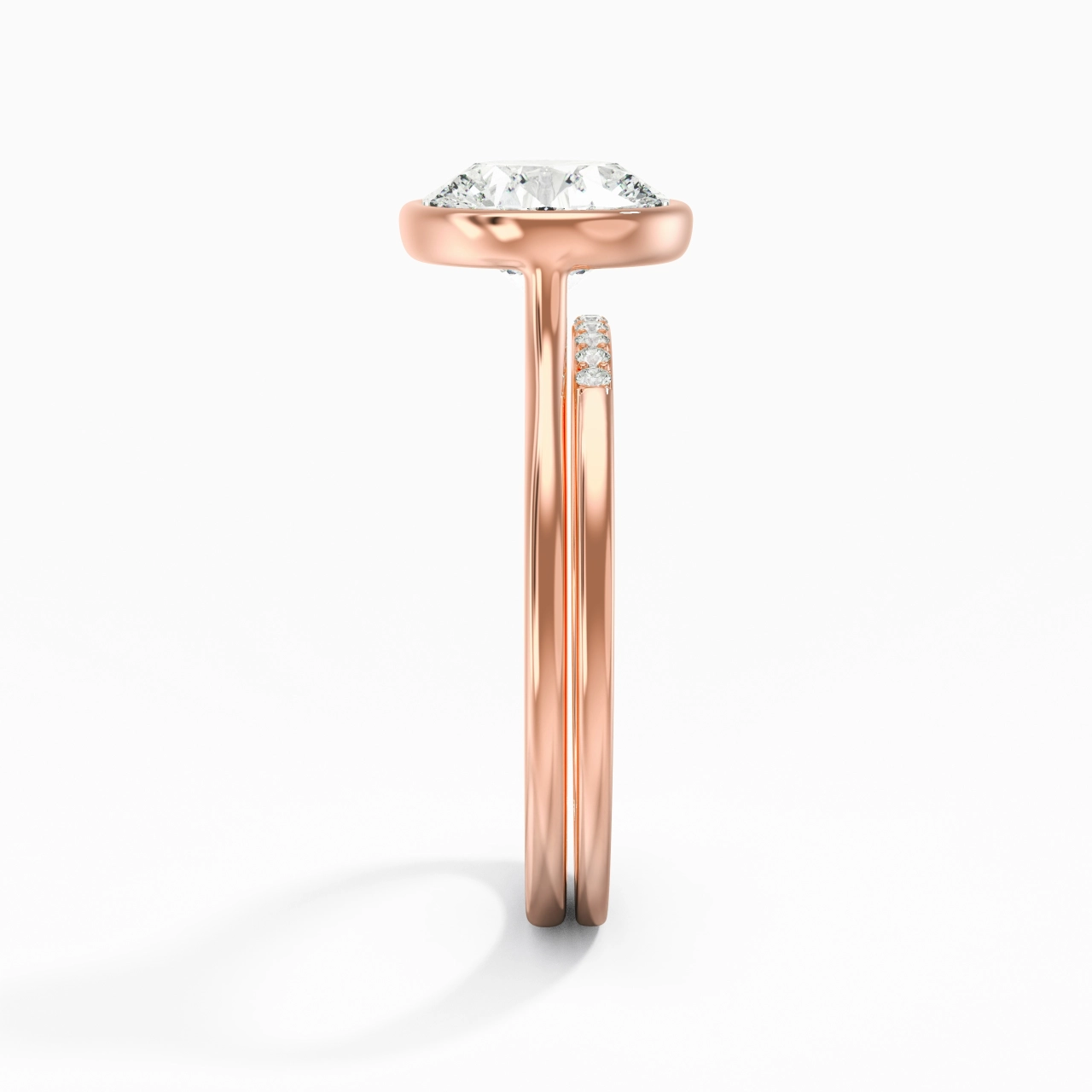 Simple Round 2.00ct Moissanite Bridal Set