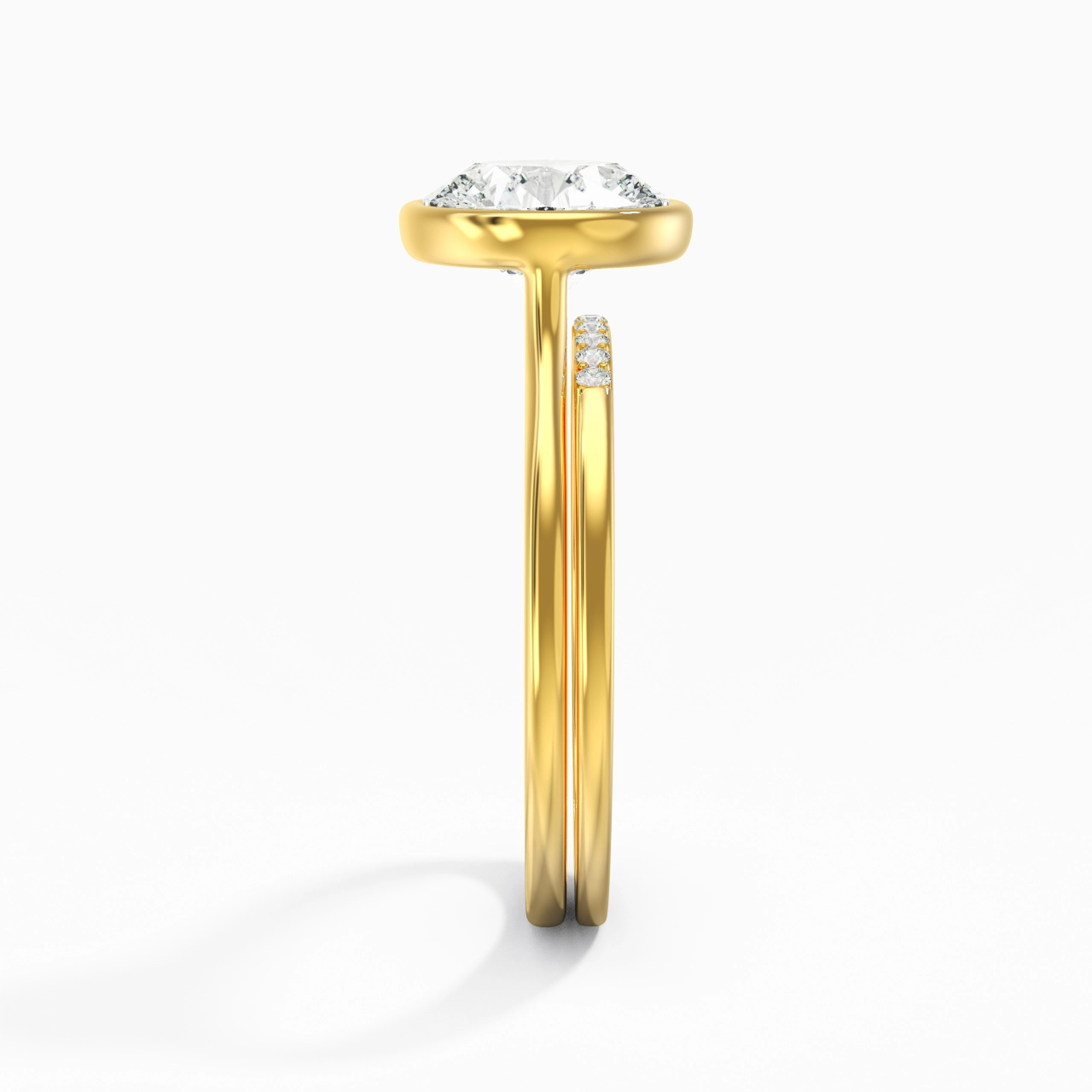 Simple Round 2.00ct Moissanite Bridal Set